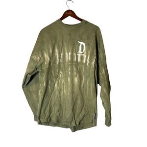 Disney Women’s Tie Dye Green/White Spirit Jersey- Size Large